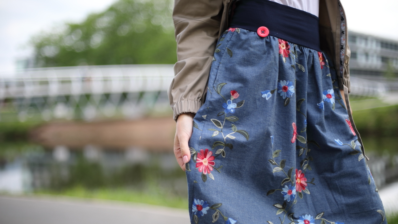 Bloom Denim Flowers